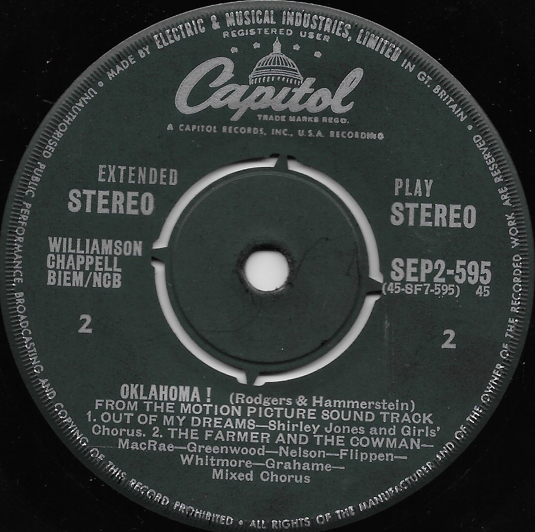 SEP 2.595 Oklahoma! 2 Rodgers / Hammerstein II from ITV, Channel 4 and Channel 5 library Label